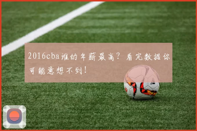 2016cba谁的年薪最高?看完数据你可能意想不到!